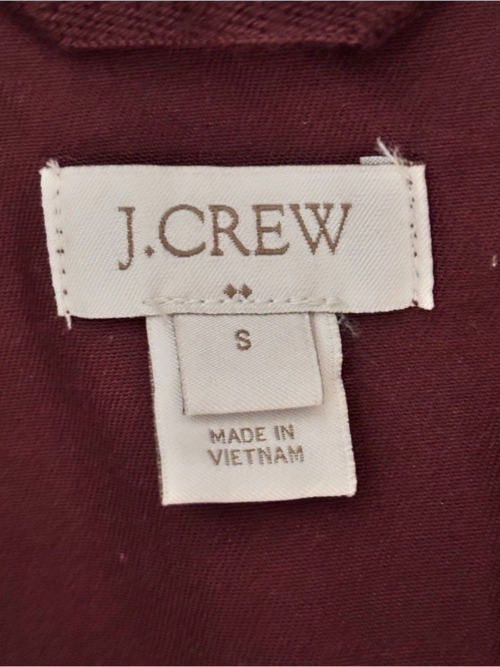 J. Crew Field Jacket Vintage Burgundy Gold Hardware Size Small Water Resistant - Picture 7 of 7
